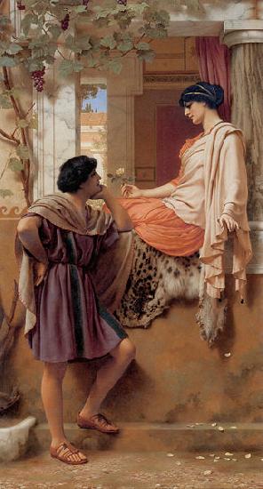 John William Godward The Old Old Story oil painting picture